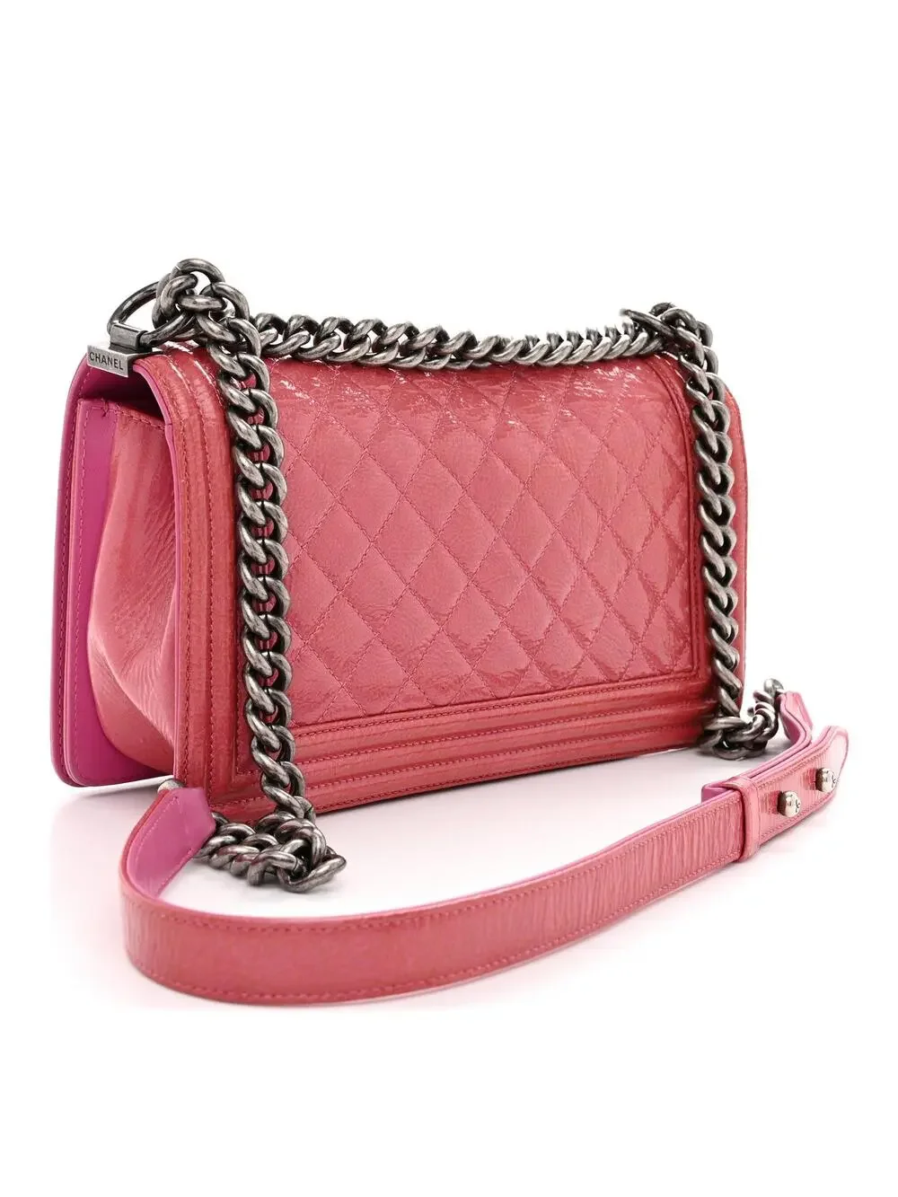 Chanel Distressed Patent Quilted Medium #295617C17B